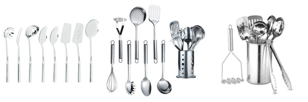 Kitchen Utensils For Stainless Steel Cookware combined image